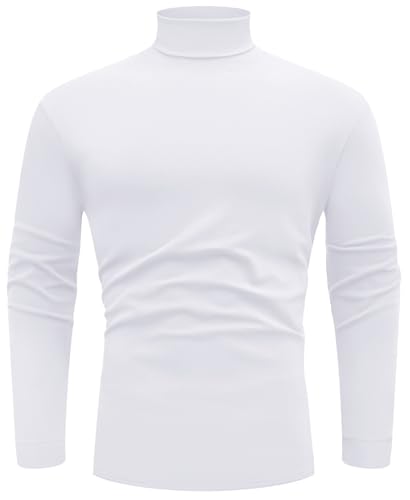 Men's Lightweight Turtleneck Shirts Long Sleeve Thermal Pullover Sweater