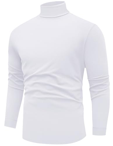 Men's Lightweight Turtleneck Shirts Long Sleeve Thermal Pullover Sweater