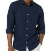 Men's Long-Sleeve Slim-Fit Stretch Poplin Shirt
