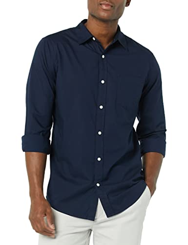 Men's Long-Sleeve Slim-Fit Stretch Poplin Shirt