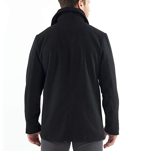 Mason Mens Wool Blend Classic Pea Coat Jacket