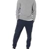 mens Long-Sleeve Lightweight Fleece French Terry Crewneck Sweatshirt