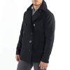 Mason Mens Wool Blend Classic Pea Coat Jacket