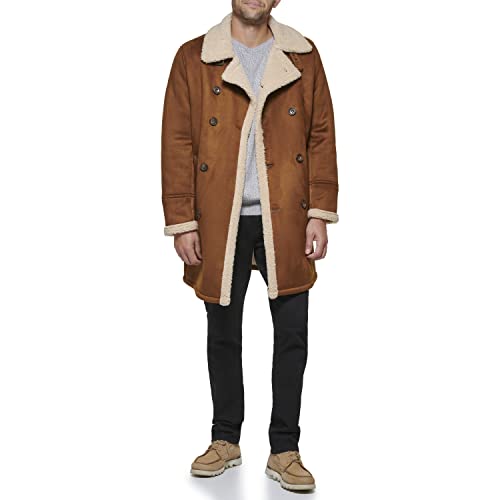 Men's Faux Shearling Midlength Overcoat