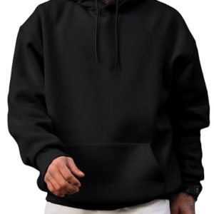 Mens Casual Cotton Hooded Collar Drawstring Hoodies Pullover Sweatshirts Casual Long Sleeve Shirts
