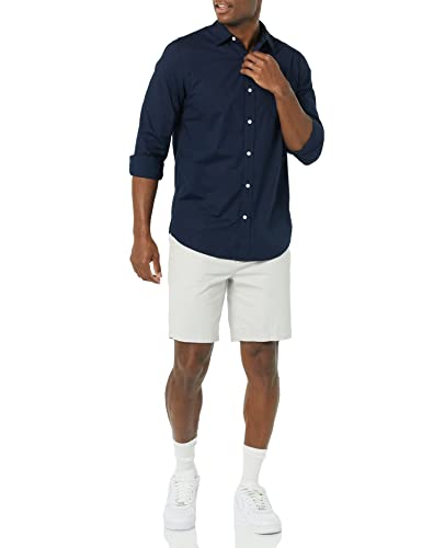 Men's Long-Sleeve Slim-Fit Stretch Poplin Shirt