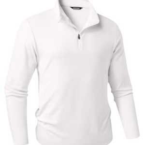 Men's 2025 Casual Quarter Zip Pullover Sweatshirts Stretch Fall Polo Plush Long Sleeve Shirt Comfy Underwear