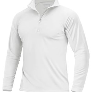 Men's UPF 50+ Sun Shirts 1/4 Zip Long Sleeve SPF UV Protection Lightweight Quick Dry Quarter Zip Golf Shirts
