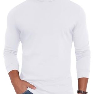 Men's Lightweight Turtleneck Shirts Long Sleeve Thermal Pullover Sweater