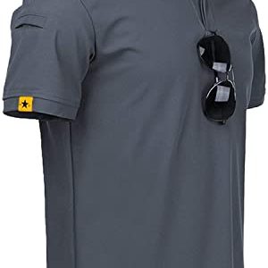 Mens Polo Shirts Short Sleeve Moisture Wicking Golf Polo Athletic Collared Shirt Tennis T-Shirt Tops