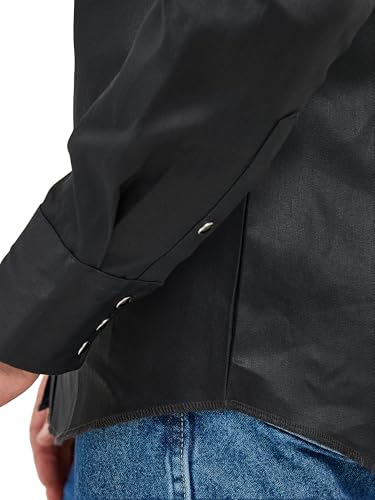 Men's Cowboy Cut Western Chambray Snap Long Sleeve Work Shirt