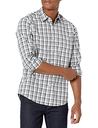 Mens Regular-Fit Long-Sleeve Casual Poplin Shirt