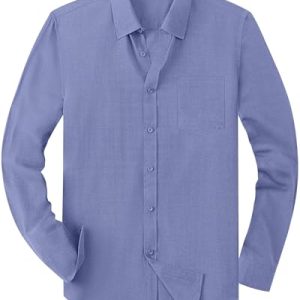 Men's Oxford Button Down Shirts Long Sleeve Business Casual Cotton Dress Shirt Regular Fit Wedding Dating Party