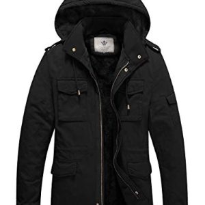 Men's Winter Military Thicken Parka Jacket Warm Coat with Removable Hood