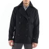 Mason Mens Wool Blend Classic Pea Coat Jacket