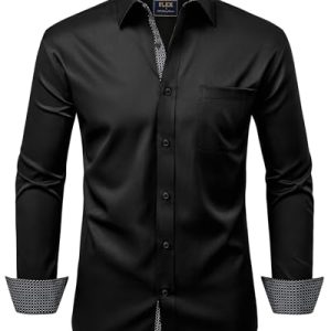 Men's Dress Shirts Long Sleeve Wrinkle-Free Business Casual Button Down Shirt