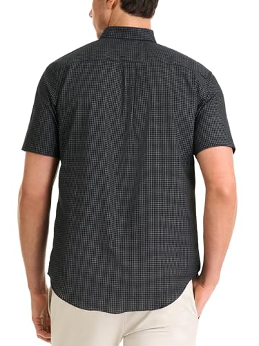 Men's Wrinkle Free Short Sleeve Button Down Check Shirt