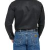 Men's Cowboy Cut Western Chambray Snap Long Sleeve Work Shirt