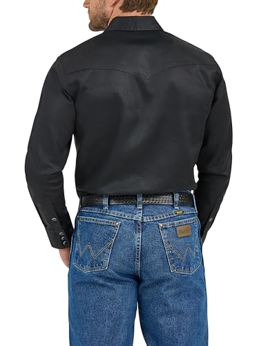 Men's Cowboy Cut Western Chambray Snap Long Sleeve Work Shirt