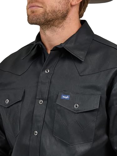 Men's Cowboy Cut Western Chambray Snap Long Sleeve Work Shirt