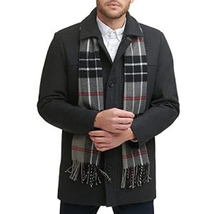 Men's Weston Wool Blend Coat with Scarf (Regular and Big & Tall)