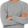 mens Long-Sleeve Lightweight Fleece French Terry Crewneck Sweatshirt
