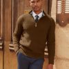 Men Quarter Zip Pullover Sweaters Casual Lightweight Knit Dress Sweater