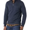 mens Long-Sleeve Quarter-Zip Pullover Fleece Sweatshirt