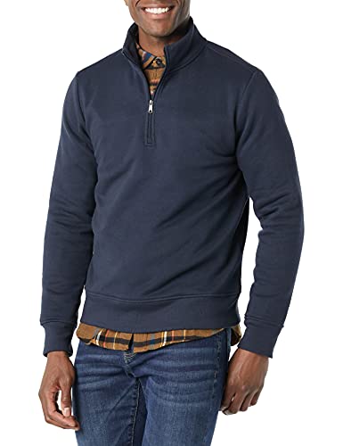 mens Long-Sleeve Quarter-Zip Pullover Fleece Sweatshirt