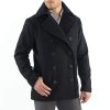 Mason Mens Wool Blend Classic Pea Coat Jacket