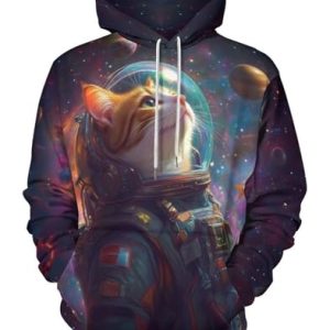Unisex 3D Digital Print Sweatshirts Hooded Top Galaxy Pattern Pullover Hoodie