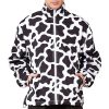 Mens Cow Casual Jackets Lightweight Fashion Sportswear Retro Windbreaker
