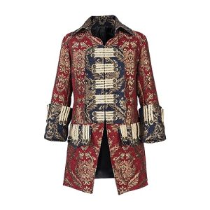 Men's Steampunk Vintage Tailcoat Jacket Gothic Victorian Frock Coat Mens Buccaneer Pirate Costume Trench Coat