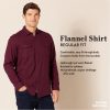 Mens Regular-Fit Long-Sleeve Two-Pocket Flannel Shirt