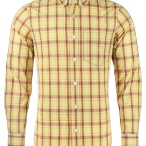 Mens Plaid Long Sleeve Button Down Western Casual Shirt Slim Fit Shirts