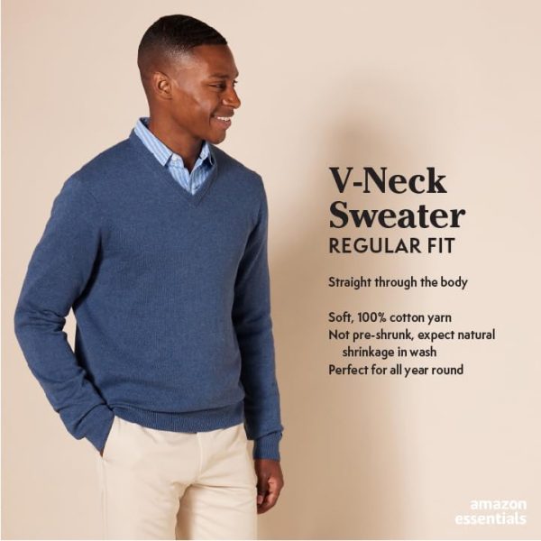 Men's V-Neck Pullover Sweater (Available in Big & Tall)