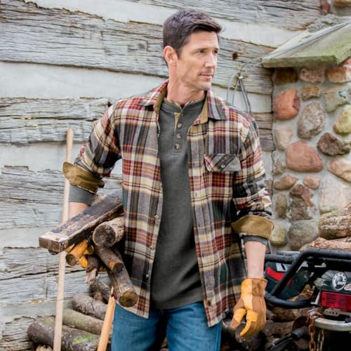 Men's Flannel Shirt Long Sleeve Button Down 100% Cotton