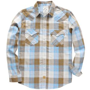 ® Flannel Shirt for Men Western Cowboy Pearl Snap Shirts for Men Long Sleeve Vintage Buttons Down Plaid Shirt