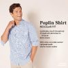 Mens Regular-Fit Long-Sleeve Casual Poplin Shirt