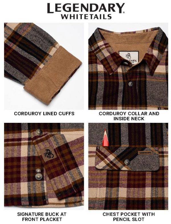 Men's Flannel Shirt Long Sleeve Button Down 100% Cotton